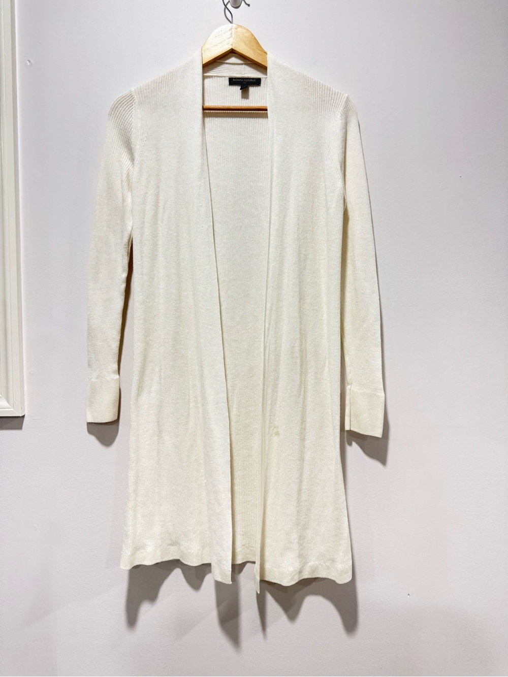 Banana Republic Ribbed‎ Open Front Long Cardigan Sweater Size S